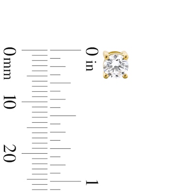 CT. T.W. Certified Lab-Created Diamond Solitaire Stud Earrings in Sterling Silver with 10K Gold Plate (I/SI2