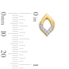 Thumbnail Image 3 of 0.10 CT. T.W. Diamond Tulip Stud Earrings in Sterling Silver with 10K Gold Plate