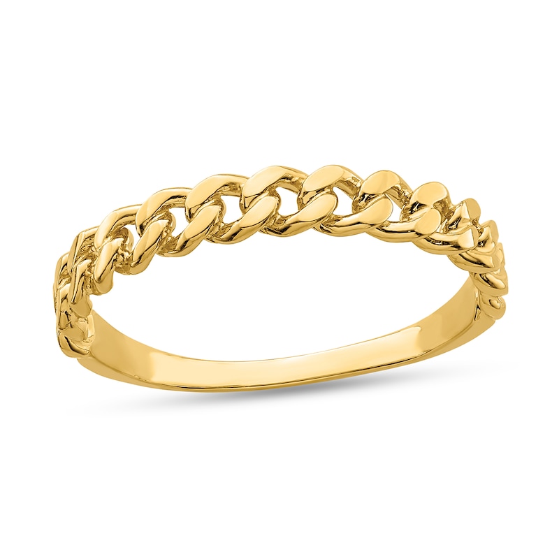 Main Image 1 of Chain Link Ring in 14K Gold