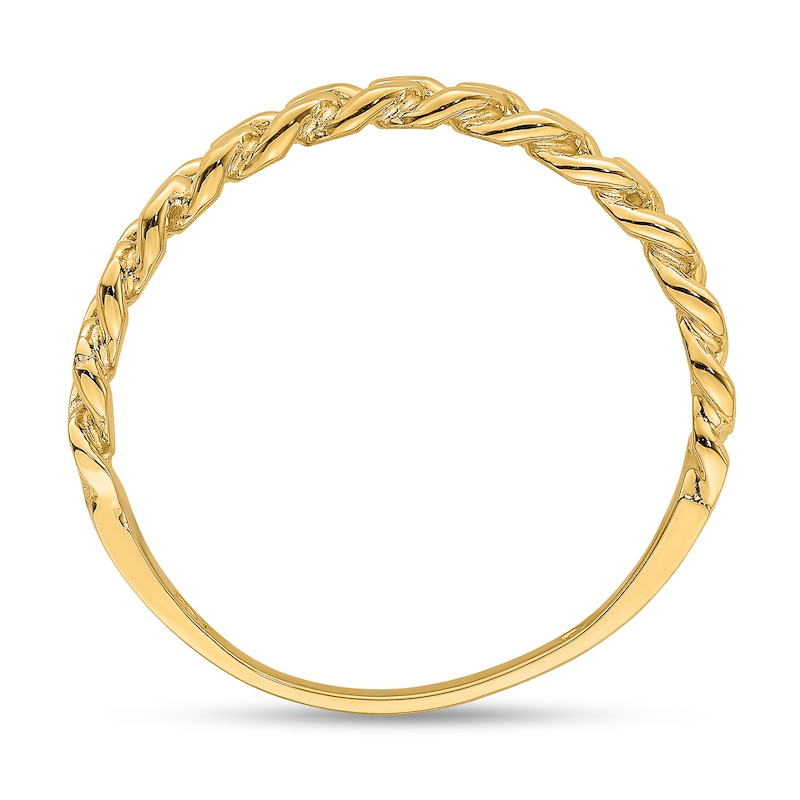 Main Image 2 of Chain Link Ring in 14K Gold