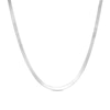 2.8mm Herringbone Chain Necklace in Hollow 14K White Gold - 18"