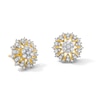 0.69 CT. T.W. Multi-Diamond Sunburst Frame Stud Earrings in 10K Gold