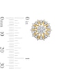 Thumbnail Image 3 of 0.69 CT. T.W. Multi-Diamond Sunburst Frame Stud Earrings in 10K Gold