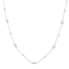 Thumbnail Image 1 of 0.60 CT. T.W. Marquise-Cut Certified Lab-Created Diamond Station Necklace in 10K White Gold (F/SI2) - 20”