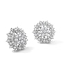 Thumbnail Image 1 of 0.69 CT. T.W. Multi-Diamond Sunburst Frame Stud Earrings in 10K White Gold