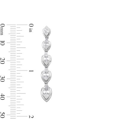 3.00 CT. T.W. Journey Marquise-Cut Certified Lab-Created Diamond Linear Drop Earrings in 10K White Gold (F/VS2)