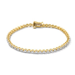 2.00 CT. T.W. Certified Lab-Created Diamond Tennis Bracelet in Sterling Silver with 10K Gold Plate (I/SI2)