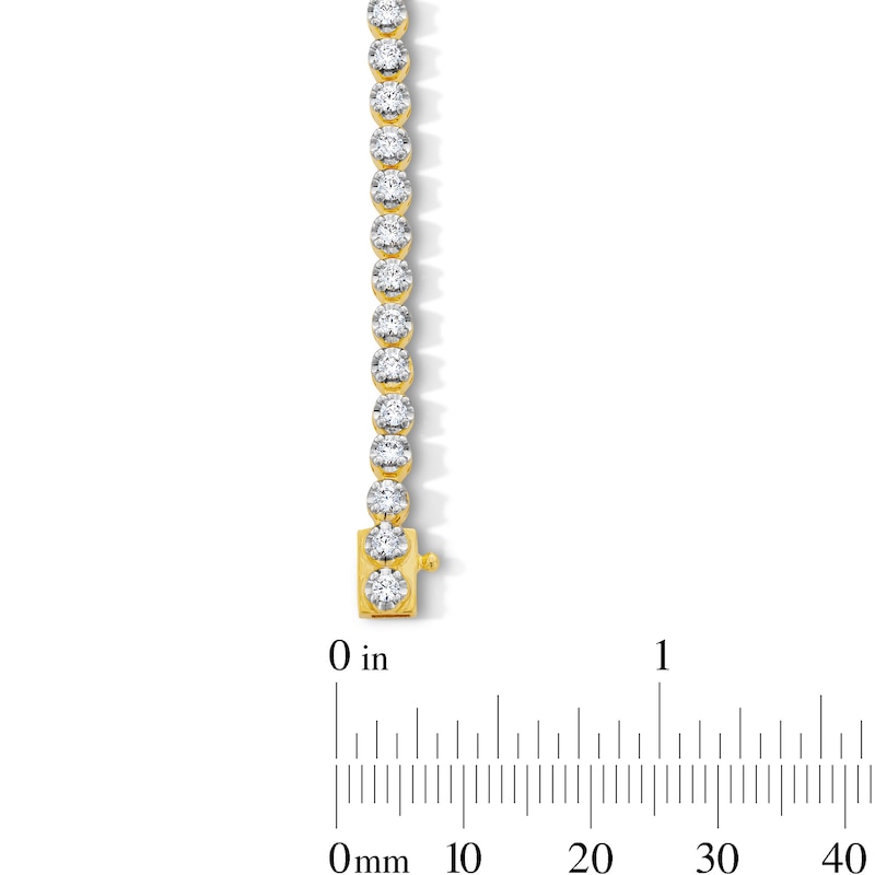 Main Image 3 of 2.00 CT. T.W. Certified Lab-Created Diamond Tennis Bracelet in Sterling Silver with 10K Gold Plate (I/SI2)