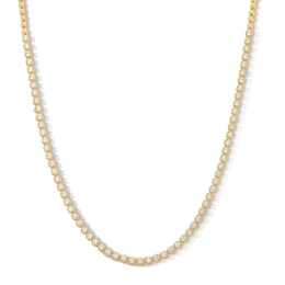 2.00 CT. T.W. Certified Lab-Created Diamond Line Necklace in Sterling Silver with 10K Gold Plate (I/SI2)