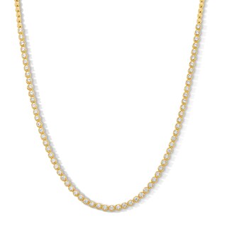 CT. T.W. Certified Lab-Created Diamond Line Necklace in Sterling Silver with 10K Gold Plate (I/SI2