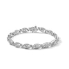 Thumbnail Image 1 of 0.25 CT. T.W. Diamond Marquise Link Bracelet in Sterling Silver - 7.25”