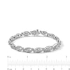 Thumbnail Image 4 of 0.25 CT. T.W. Diamond Marquise Link Bracelet in Sterling Silver - 7.25”