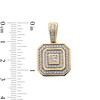 0.75 CT. T.W. Square-Cut Certified Lab-Created Diamond Double Frame Necklace Charm in 10K Gold (F/SI2)