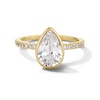 Thumbnail Image 1 of 2.20 CT. T.W. Pear-Shaped Certified Lab-Created Diamond Bezel-Set Engagement Ring in 14K Gold (F/VS2)