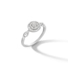 0.15 CT. T.W. Multi-Diamond Double Frame Collar Twist Shank Promise Ring in 10K White Gold