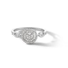 Thumbnail Image 2 of 0.15 CT. T.W. Multi-Diamond Double Frame Collar Twist Shank Promise Ring in 10K White Gold