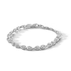 0.10 CT. T.W. Diamond Pear-Shaped Mirror Link Bracelet in Sterling Silver - 7.25”