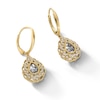 Thumbnail Image 1 of Unstoppable Love™ 0.33 CT. T.W. Diamond Vintage-Style Ornate Drop Earrings in Sterling Silver with 24K Gold Plate