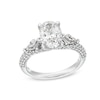 Thumbnail Image 1 of 2.95 CT. T.W. Oval and Shield Certified Lab-Created Diamond Engagement Ring in 14K White Gold (F/VS2)