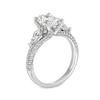 2.95 CT. T.W. Oval and Shield Certified Lab-Created Diamond Engagement Ring in 14K White Gold (F/VS2)