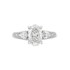 Thumbnail Image 4 of 2.95 CT. T.W. Oval and Shield Certified Lab-Created Diamond Engagement Ring in 14K White Gold (F/VS2)