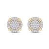 0.50 CT. T.W. Certified Lab-Created Multi-Diamond Frame Stud Earrings in 10K Gold (F/SI2)