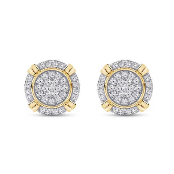 0.50 CT. T.W. Certified Lab-Created Multi-Diamond Frame Stud Earrings in 10K Gold (F/SI2)