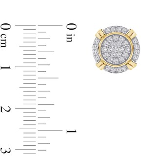 0.50 CT. T.W. Certified Lab-Created Multi-Diamond Frame Stud Earrings in 10K Gold (F/SI2)