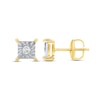 CT. T.W. Certified Lab-Created Diamond Miracle Square Frame Solitaire Stud Earrings in 10K Gold (F/SI2