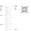 CT. T.W. Certified Lab-Created Diamond Miracle Square Frame Solitaire Stud Earrings in 10K Gold (F/SI2