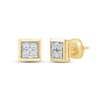 0.25 CT. T.W. Certified Lab-Created Diamond Square Frame Stud Earrings in 10K Gold (F/SI2)