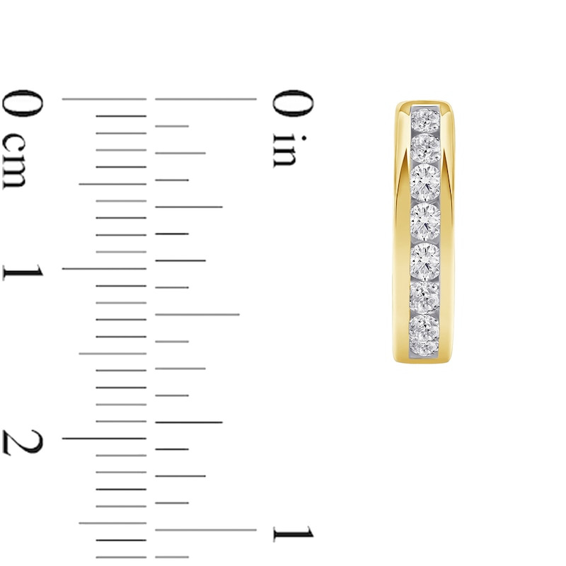 0.50 CT. T.W. Certified Lab-Created Diamond Channel-Set Hoop Earrings in 10K Gold (F/SI2)