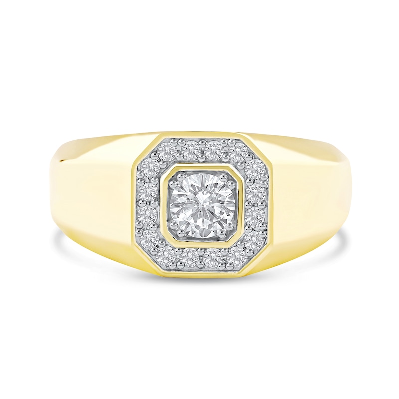 Main Image 3 of 0.75 CT. T.W. Canadian Certified Diamond Octagon Frame Ring in 14K Gold (I/I2)