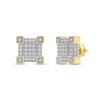 0.40 CT. T.W. Square Multi-Diamond Frame Stud Earrings in 10K Gold