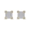 0.40 CT. T.W. Square Multi-Diamond Frame Stud Earrings in 10K Gold