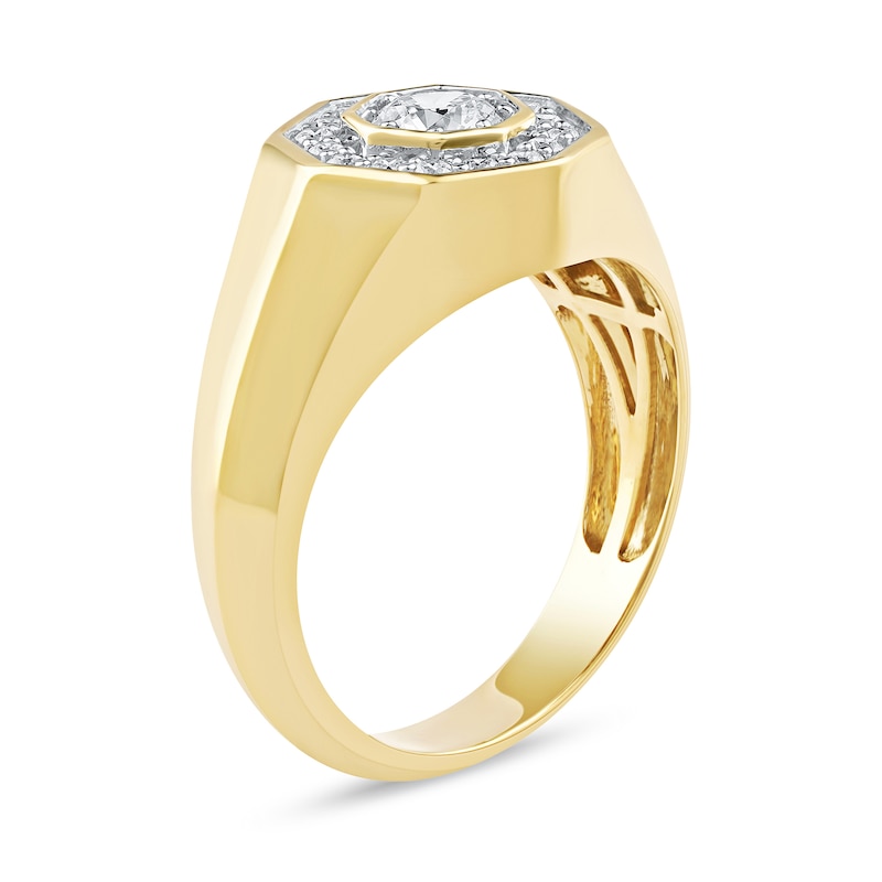 Main Image 2 of 0.75 CT. T.W. Canadian Certified Diamond Frame Octagon-Top Ring in 14K Gold (I/I2)