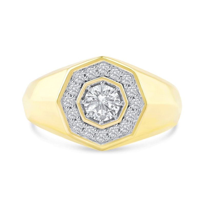 Main Image 3 of 0.75 CT. T.W. Canadian Certified Diamond Frame Octagon-Top Ring in 14K Gold (I/I2)