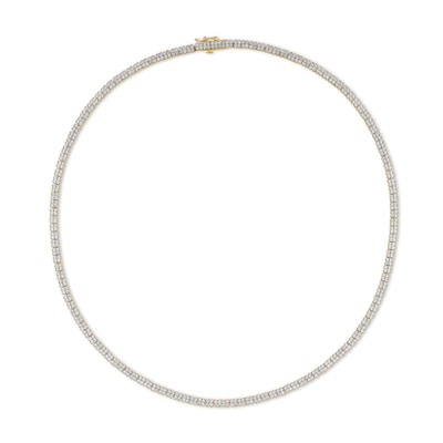 7.50 CT. T.W. Certified Lab-Created Diamond Tennis Necklace in 10K Gold (F/SI2) - 20”