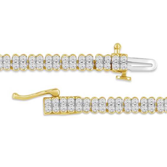 7.50 CT. T.W. Certified Lab-Created Diamond Tennis Necklace in 10K Gold (F/SI2) - 20”