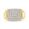 0.50 CT. T.W. Rectangle Multi-Diamond Double Frame Ring in 10K Gold