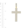 CT. T.W. Certified Lab-Created Diamond Frame Cross Necklace Charm in 10K Gold (F/SI2