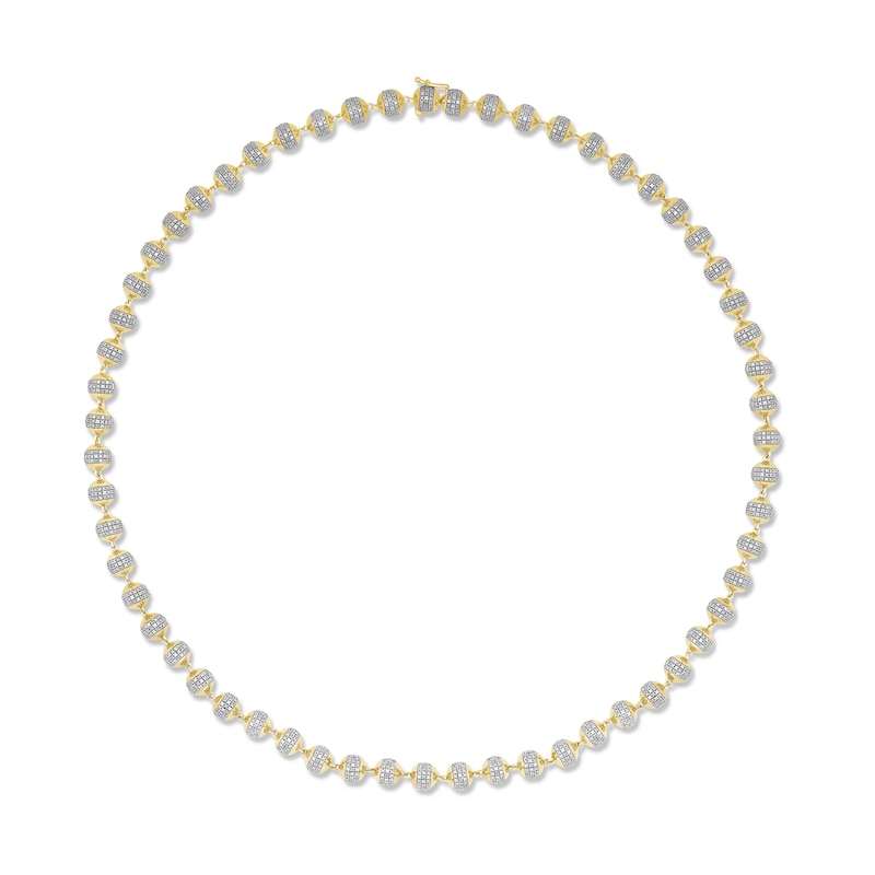 Main Image 1 of 5.00 CT. T.W. Diamond Bead Necklace in 10K Gold - 20”