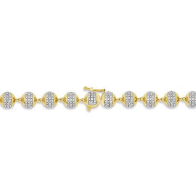 5.00 CT. T.W. Diamond Bead Necklace in 10K Gold - 20”