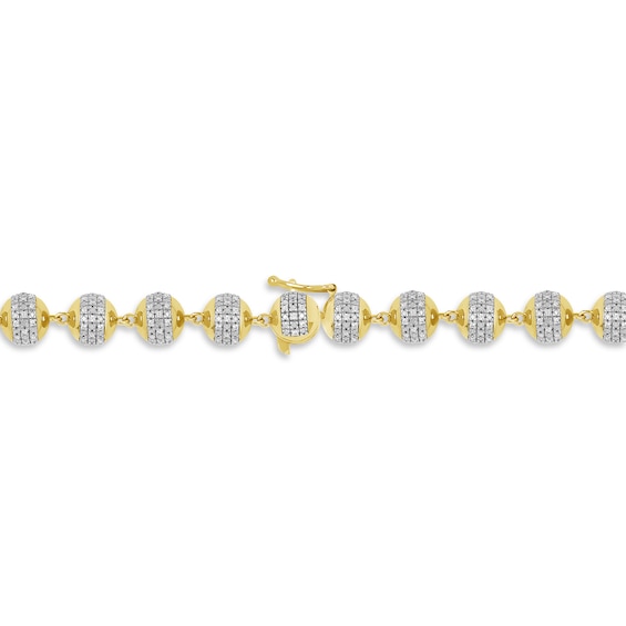 5.00 CT. T.W. Diamond Bead Necklace in 10K Gold - 20”