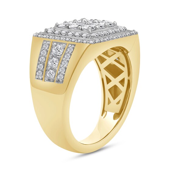 2.00 CT. T.W. Square Multi-Diamond Double Frame Ring in 10K Gold