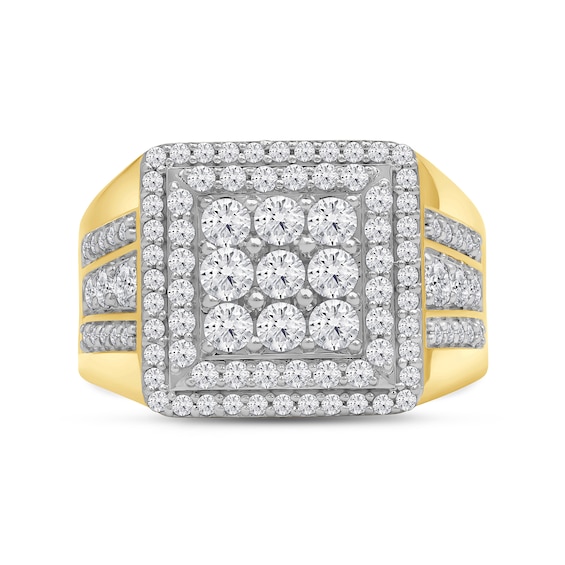 2.00 CT. T.W. Square Multi-Diamond Double Frame Ring in 10K Gold