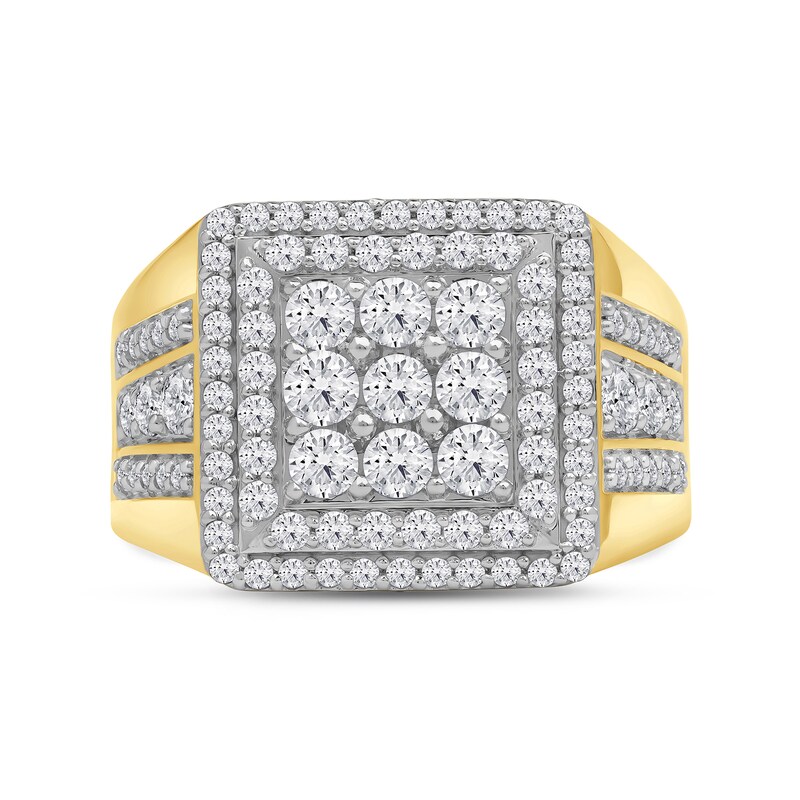 2.00 CT. T.W. Square Multi-Diamond Double Frame Ring in 10K Gold