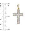 Thumbnail Image 4 of 1.50 CT. T.W. Certified Lab-Created Diamond Frame Cross Necklace Charm in 10K Gold (F/SI2)