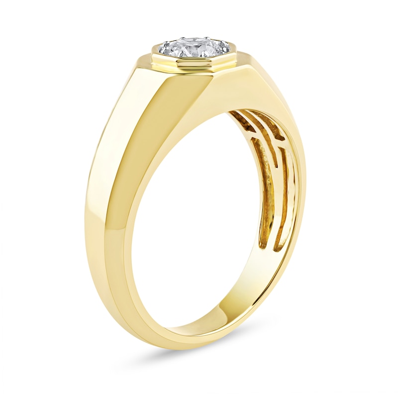 Main Image 2 of 0.50 CT. Canadian Certified Diamond Solitaire Octagon-Top Ring in 14K Gold (I/I2)