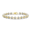 Thumbnail Image 1 of 2.00 CT. T.W. Diamond Bead Bracelet in 10K Gold - 8.5”